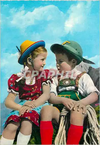 Cartes postales moderne Sicille Folklore Enfants