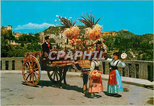 Moderne Karte Chariot Sicilien