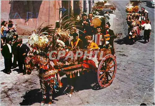 Moderne Karte Chariot Sicilien