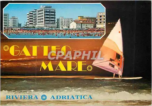 Moderne Karte Gatteo Mare Riviera Adriatica Planche a voile