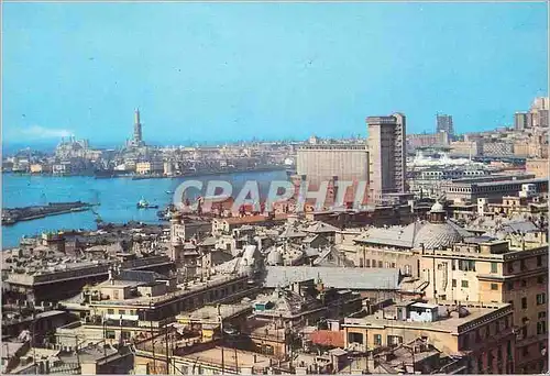 Moderne Karte Genova panorama le port