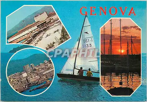 Moderne Karte Genova Bateau