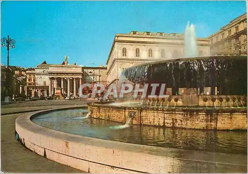 Cartes postales moderne Genova place de ferrari et theatre c felice