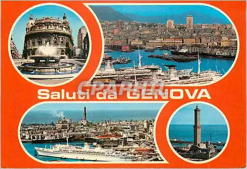 Cartes postales moderne Genova saluti
