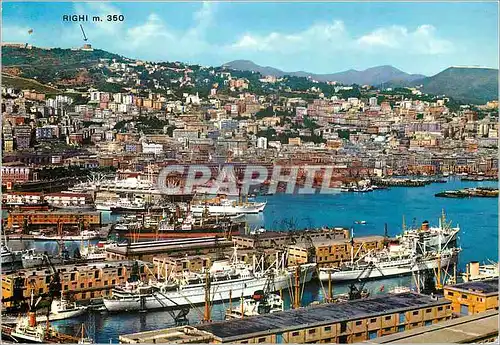 Cartes postales moderne Genova porto panorama Bateaux