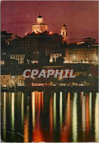 Cartes postales moderne Imperia panorama la nuit et cathedrale