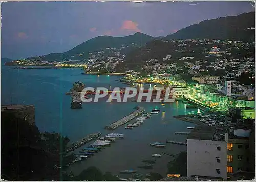 Cartes postales moderne Ischia panorama notturno la nuit