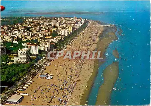 Moderne Karte Lignano sabbiodoro aerea con la nuova terraza e la grande spiaggia