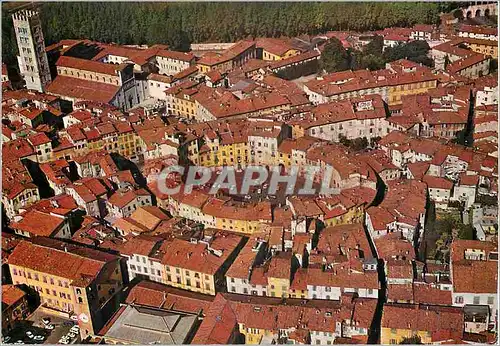 Moderne Karte Lucca roman amphitheatre vue aerienne