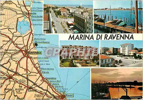 Cartes postales moderne Marina di ravenna dalla carta automobilistica all  del TCI