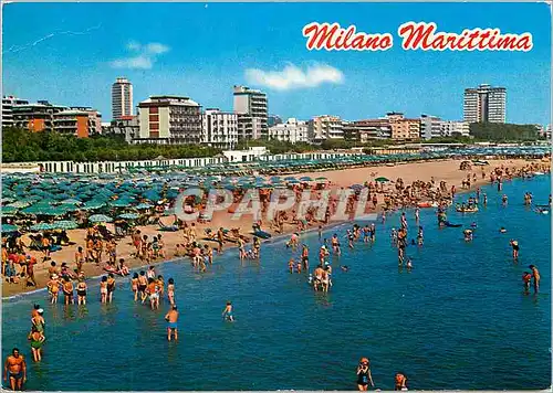 Cartes postales moderne Mllano marittima hotels et place vue de la mer