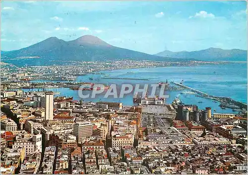 Moderne Karte Napoli La Panorama et le Vesuva