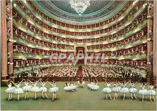 Moderne Karte Milano Theatre la Scala (interieur)