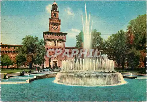 Moderne Karte Milano Chateau des Sforza