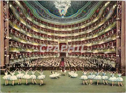 Moderne Karte Milano Theatre la Scala (Interieur)