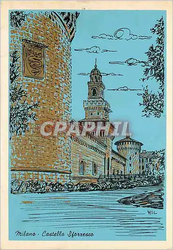 Cartes postales moderne Milano Le Chateau Sforzesco
