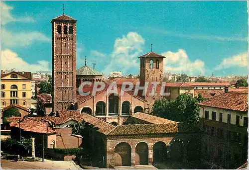 Moderne Karte Milano Basilique de St Ambroise