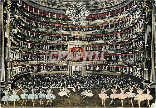 Moderne Karte Milano Theatre de la Scala (interieur)