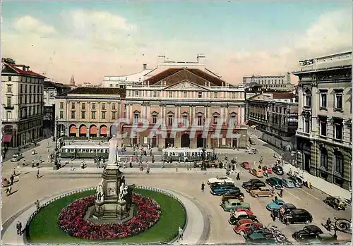 Cartes postales moderne Milano Place et Theatre de la Scala