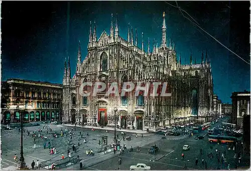 Cartes postales moderne Milano La Cathedrale De nuit