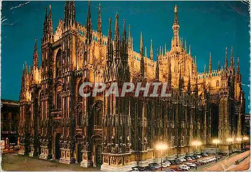 Cartes postales moderne Milano Le Dome Nocturne