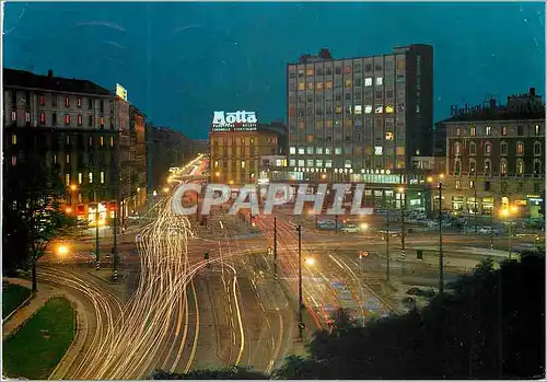 Moderne Karte Milano a la nuit Place Cadorna