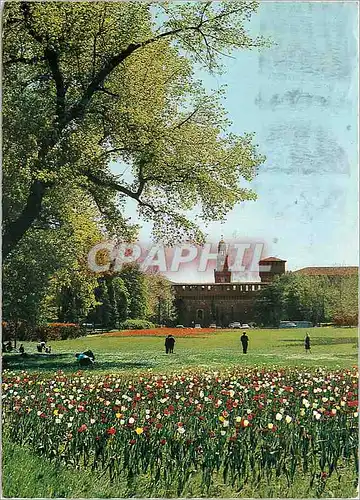 Moderne Karte Milano Park and Sforza Castle