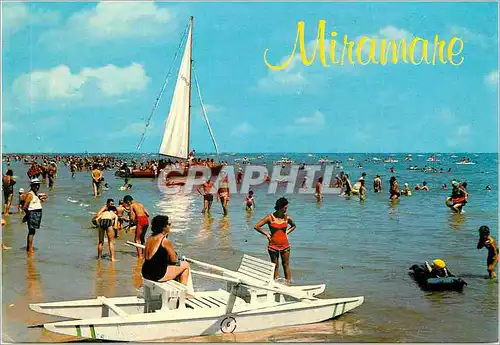 Moderne Karte Miramare di Rimini Riviera Adriatica L'heure du bain