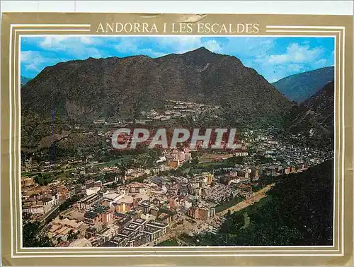Moderne Karte Andorra Valls d'Andorra Vue Partielle