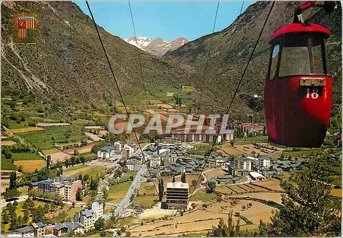Moderne Karte Andorra Valls d'Andorra Telepherique