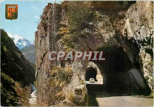 Moderne Karte Andorra Valls d'Andorra Tunnels de la Massana