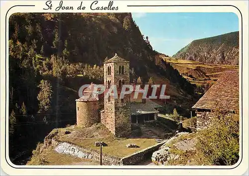 Moderne Karte Andorra Valls d'Andorra Canillo Chapelle Romane du Xe S de St Jeau de Caselles