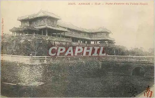 Cartes postales Annam Hue Porte d'entree du Palais Royal
