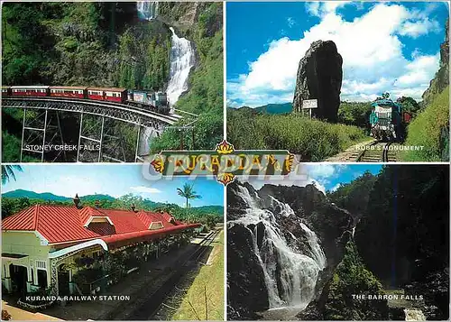 Moderne Karte Kuranda Featuring the Barron Trains Stoney Creek Kuranda Railway Stattion