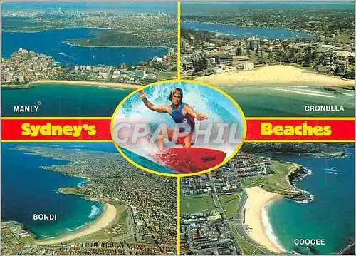 Cartes postales moderne Sydney's Beaches Surf Bondi Coogee Cronulla Manly