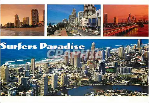 Moderne Karte Australia Gold Coast Surfers Paradise