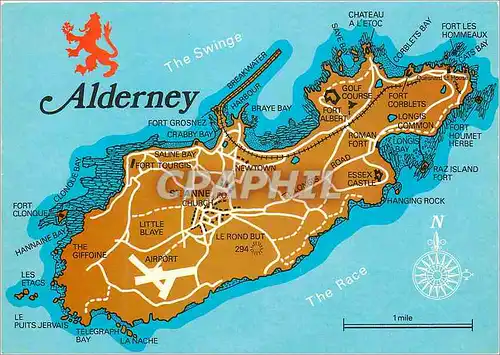 Moderne Karte Alderney
