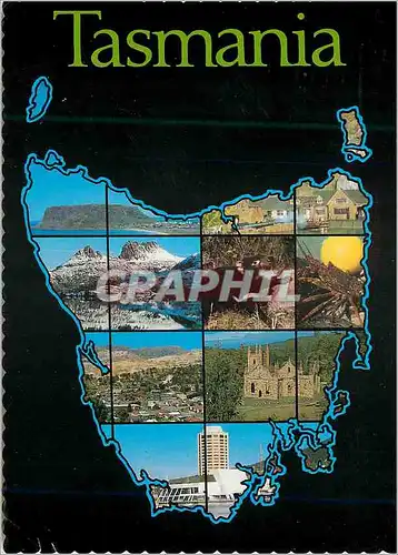 Moderne Karte Australia Tasmania The Treasure Island