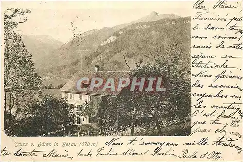 Cartes postales moderne Gruss v Baren in Bezau (670 m)