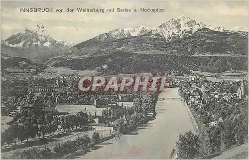 Cartes postales Innsbruck von der Weiherburg mit Serles Nockspitze