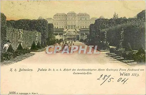 Cartes postales Wien Belvedere Palais Sr k u k