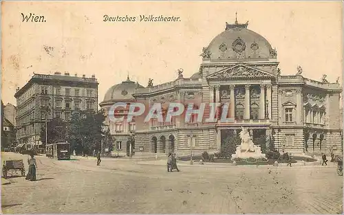 Ansichtskarte AK Wien Deutshes Volkstheater