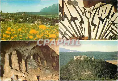 Cartes postales moderne Dreistetten ausflugsziel einhornhole zitherwrit ruine starhemberg