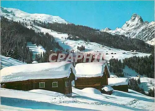 Cartes postales moderne Tschagguns blick auf skigebiet golm mit zimba