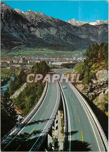 Moderne Karte Brennerautobah blick innsbruck und nordkette