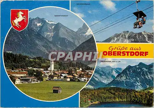 Moderne Karte Kurort Gribe aus oberstdorf im allg 843 2224 m u M