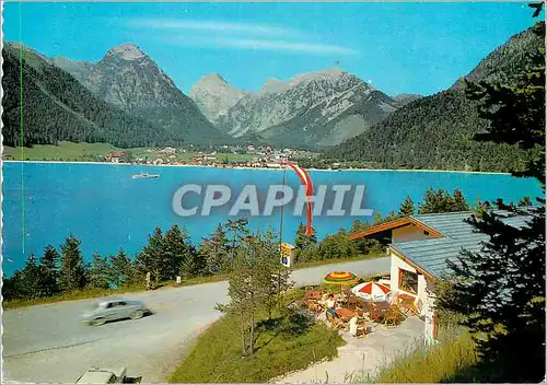 Cartes postales moderne Blick vom terrassenrasthaus bergkristall am achensee gegen pertisau