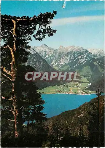 Cartes postales moderne Tirol Blick von der (17860 m) auf pertisau am achensee und karwendel