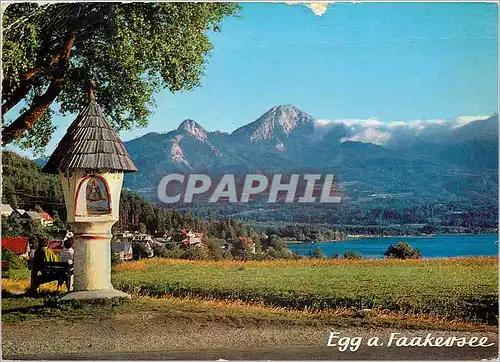 Cartes postales moderne Austria egg am faakersse mit mittagskogel 2143 m und turkenkopf 1739