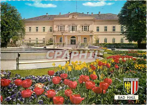 Moderne Karte Kurhaus bad hall oberostrerreich der welkurort grubt seina gaste mit blumen